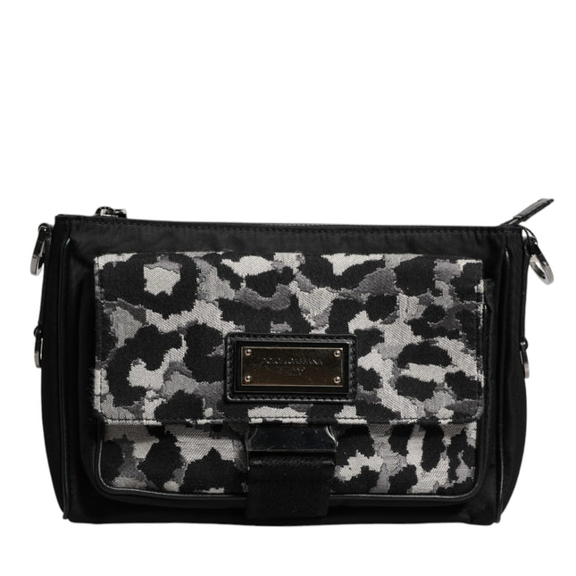 Dolce & Gabbana Multicolor Leopard Jacquard Crossbody Bag