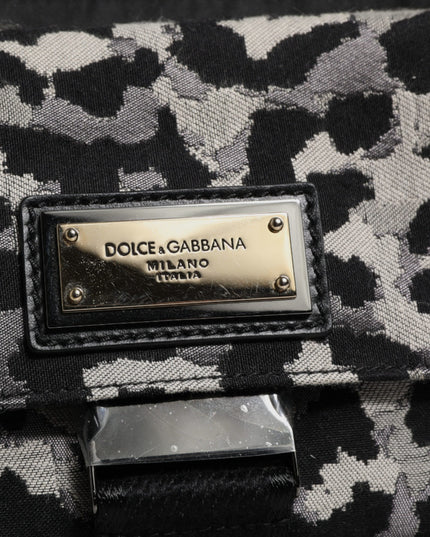 Dolce & Gabbana Multicolor Leopard Jacquard Crossbody Bag