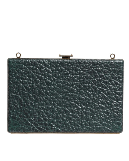 Dolce & Gabbana Black Leather Clutch Evening Crossbody Bag