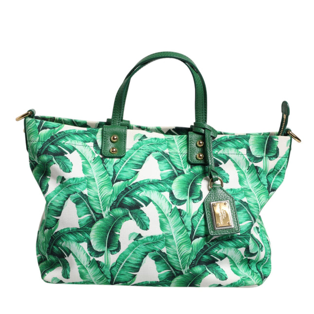 Dolce & Gabbana Green Canvas Botanical Garden Women Tote Bag