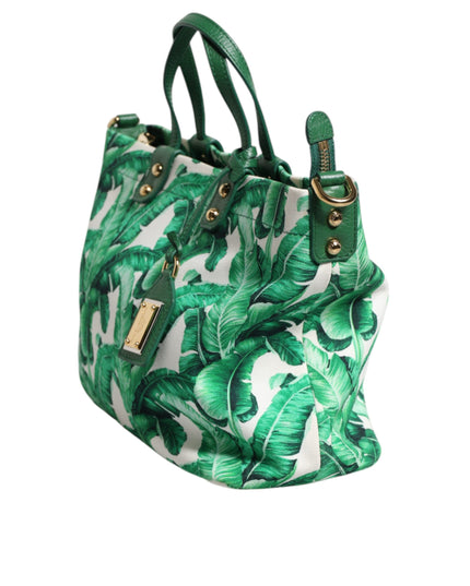 Dolce & Gabbana Green Canvas Botanical Garden Women Tote Bag