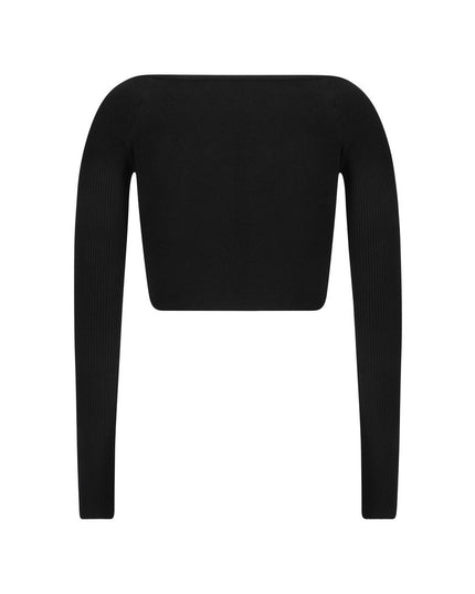 Diesel Black Rayon Long Sleeve T-Shirt