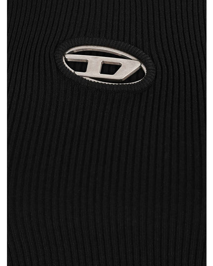 Diesel Black Rayon Long Sleeve T-Shirt