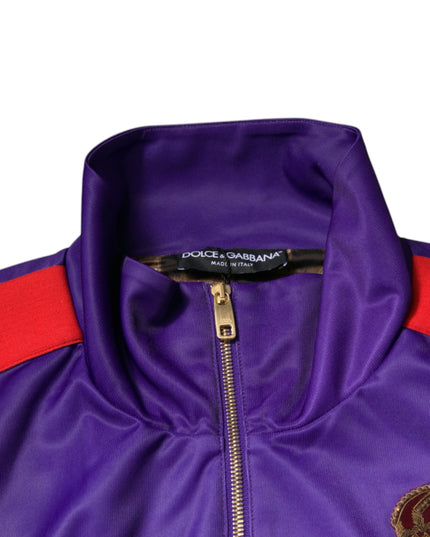Dolce & Gabbana Purple Year Of The Pig Full Zip Bomber Sweater
