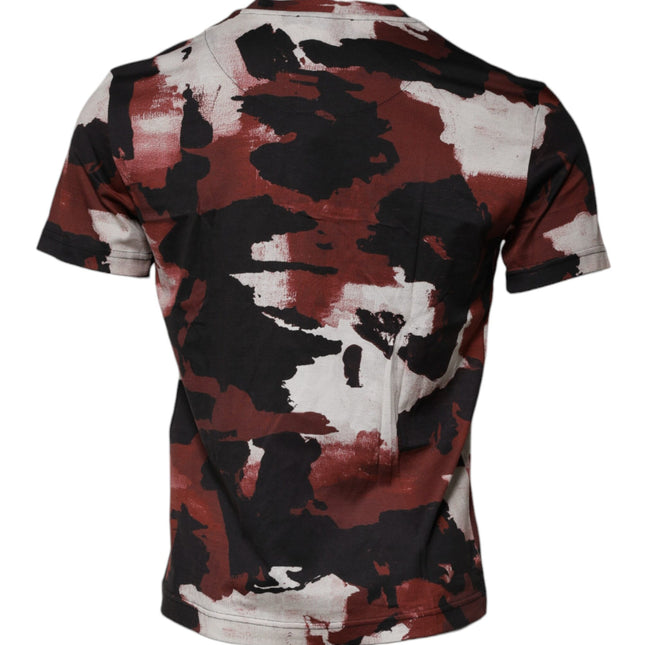 Dolce & Gabbana Multicolor Camouflage Crew Neck T-shirt