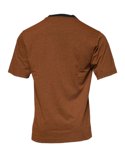 Dolce & Gabbana Brown DG Logo Polyester Crew Neck T-shirt