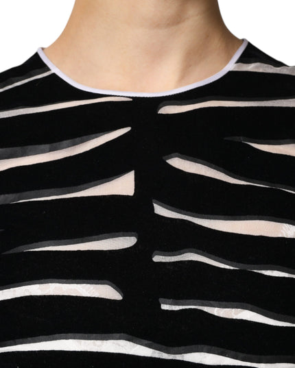 Dolce & Gabbana Black White Zebra A-line Sheath Mini Dress