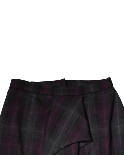 BENCIVENGA Multicolor Checkered Ruffle High Waist Mini Skirt
