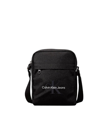 Calvin Klein Jeans Black Recycled Polyester Messenger Bag