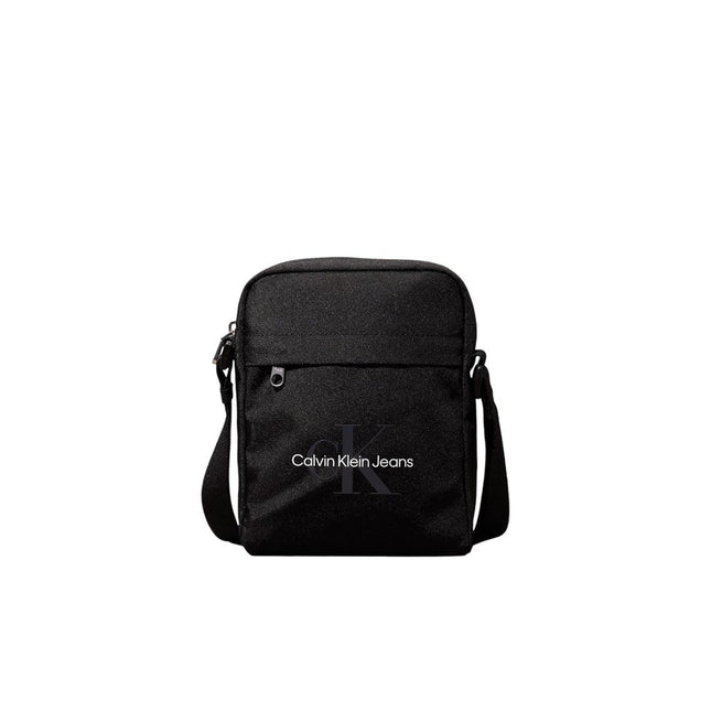 Calvin Klein Jeans Black Recycled Polyester Messenger Bag