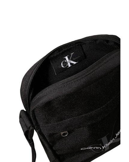 Calvin Klein Jeans Black Recycled Polyester Messenger Bag