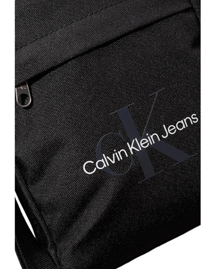 Calvin Klein Jeans Black Recycled Polyester Messenger Bag