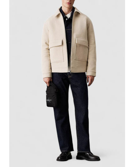 Calvin Klein Jeans Black Recycled Polyester Messenger Bag