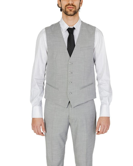 Antony Morato Gray Polyester Waistcoat