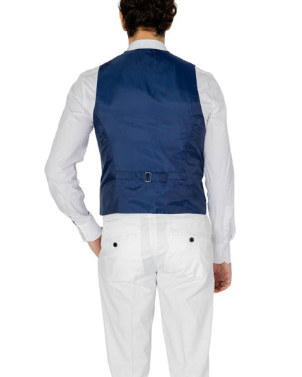 Only & Sons Blue Polyester Waistcoat