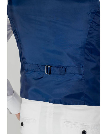Only & Sons Blue Polyester Waistcoat