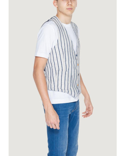 Gianni Lupo Beige Cotton Waistcoat