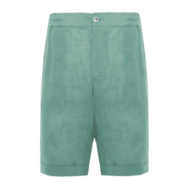 Alpha Studio Green Linen Short