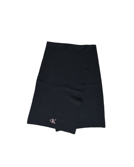 Calvin Klein Black Recycled Polyester Scarf