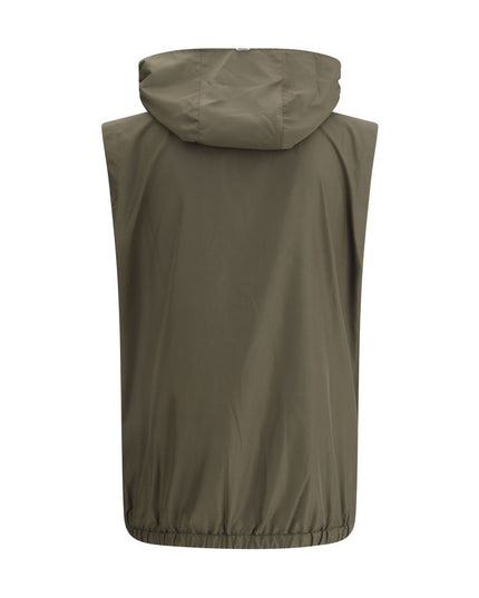 Svevo Green Polyester Sleveless Jacket