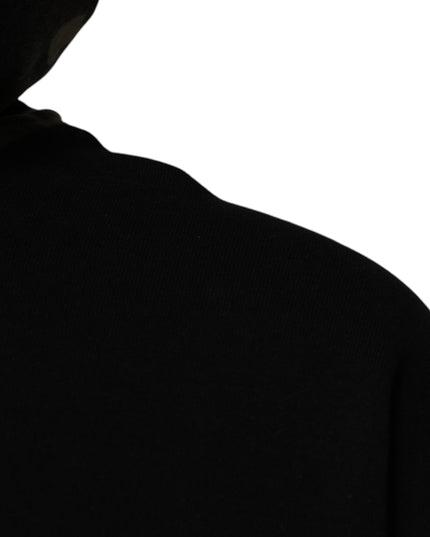 Dolce & Gabbana Black Camouflage Hooded Sweatshirt Sweater