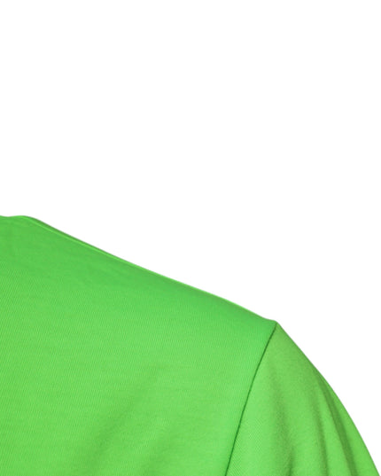 Dolce & Gabbana Green Logo Polyester Crew Neck T-shirt