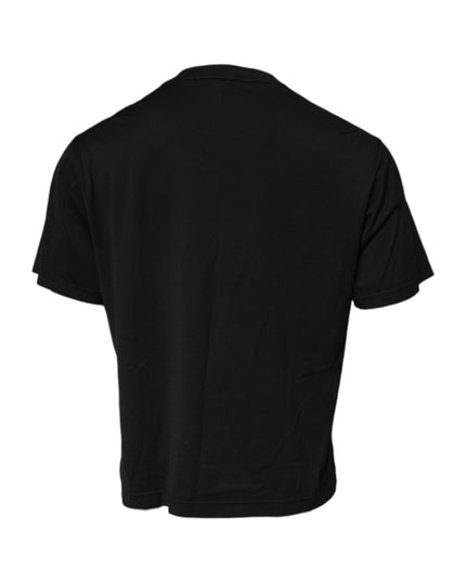 Dolce & Gabbana Black DG Logo Cotton Crew Neck T-shirt