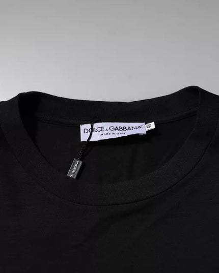 Dolce & Gabbana Black DG Logo Cotton Crew Neck T-shirt