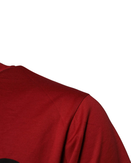 Dolce & Gabbana Red DG Logo Cotton Crew Neck T-shirt