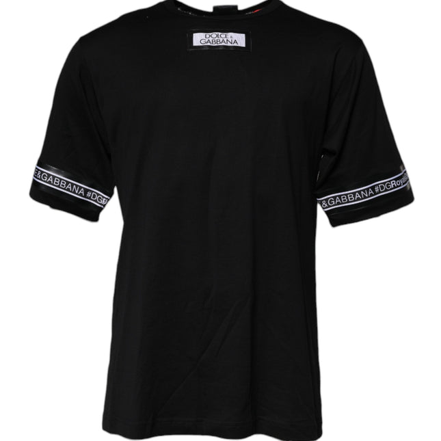 Dolce & Gabbana Black #DGMILLENNIALS Cotton Crew Neck T-shirt
