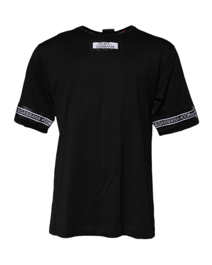 Dolce & Gabbana Black #DGMILLENNIALS Cotton Crew Neck T-shirt