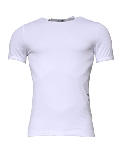 Dolce & Gabbana White Cotton Stretch Crewneck Underwear T-shirt