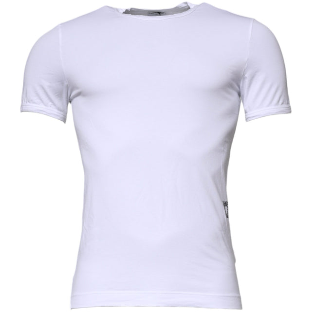 Dolce & Gabbana White Cotton Stretch Crewneck Underwear T-shirt