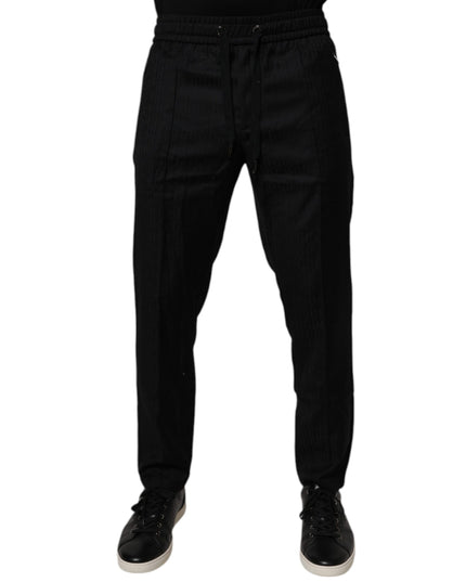 Dolce & Gabbana Black Wool Jogger Jogging Pants