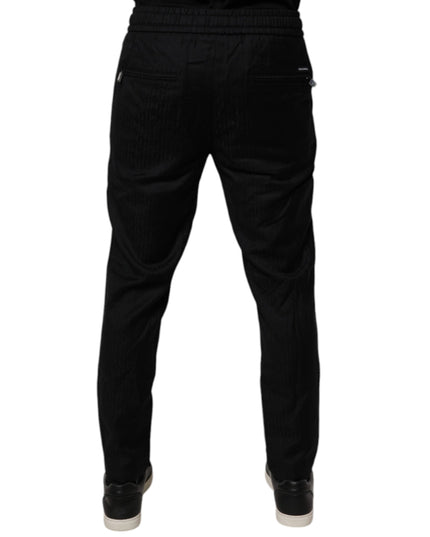 Dolce & Gabbana Black Wool Jogger Jogging Pants