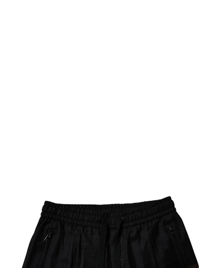 Dolce & Gabbana Black Wool Jogger Jogging Pants