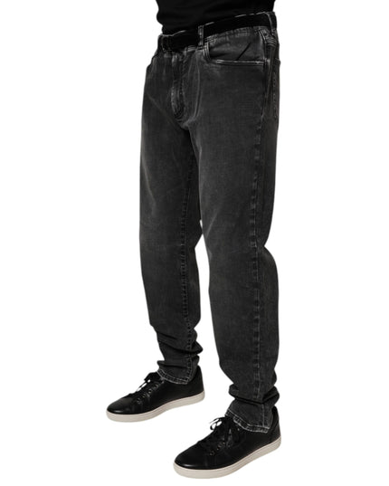 Dolce & Gabbana Black Cotton Stretch Skinny Men Denim Jeans