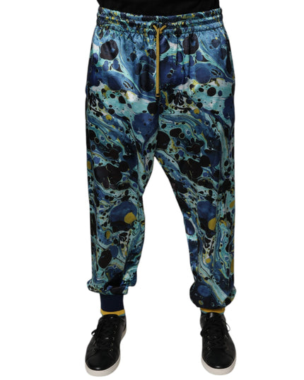 Dolce & Gabbana Multicolor Marble Print Jogger Men Sweatpants Pants