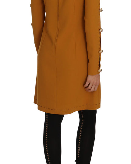 Dolce & Gabbana Brown Mini  Crystal Embellished Dress