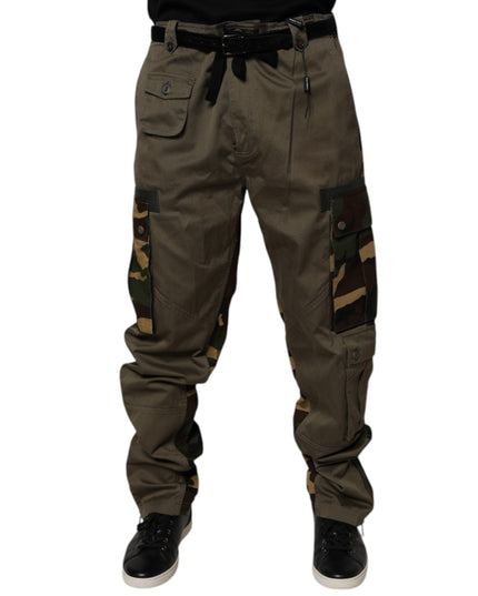 Dolce & Gabbana Multicolor Patchwork Camouflage Cargo Pants