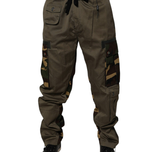 Dolce & Gabbana Multicolor Patchwork Camouflage Cargo Pants