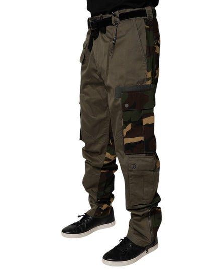 Dolce & Gabbana Multicolor Patchwork Camouflage Cargo Pants