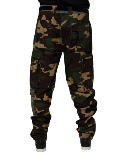 Dolce & Gabbana Multicolor Patchwork Camouflage Cargo Pants