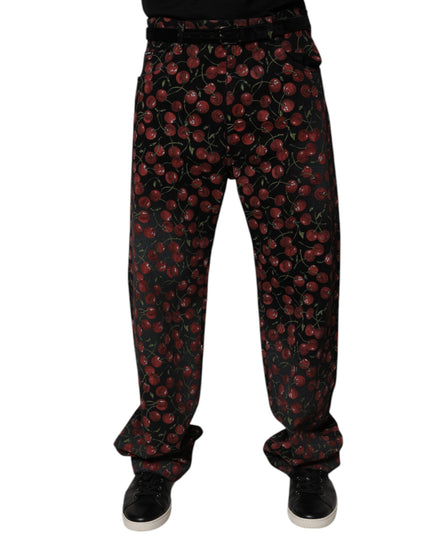 Dolce & Gabbana Black Cherry Cotton Straight Men Denim Jeans