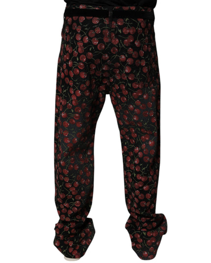 Dolce & Gabbana Black Cherry Cotton Straight Men Denim Jeans