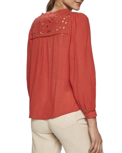 Pepe Jeans Red Viscose Blouse