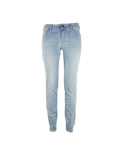 Jacob Cohen Blue Cotton Straight-Leg Jeans