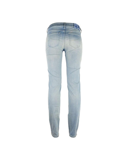 Jacob Cohen Blue Cotton Straight-Leg Jeans