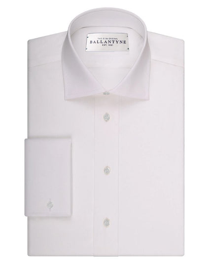 Ballantyne White Cotton Dress Shirt