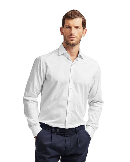 Ballantyne White Cotton Dress Shirt